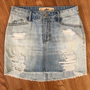Hollister high rise denim skirt